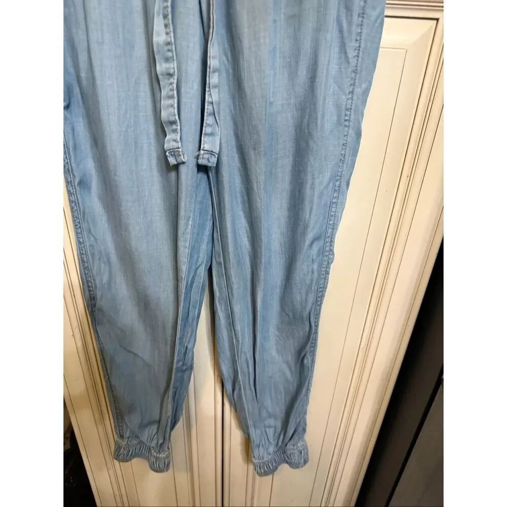 Knox Rose Womens Drawstring Elastic Waist Mid-Rise Jogger Pants Light Blue XS - Picture 11 of 12
